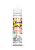 Banana Bang Pineapple Peach 60mL e-liquid bottle with colorful fruit graphics and white cap.