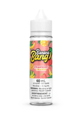 Banana Bang Strawberry Orange 60mL e-liquid bottle with fruit graphics and white cap.