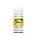 Banana Bang Salt Peach Mango 30mL e-liquid bottle with white cap and colorful label.