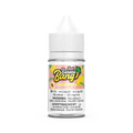 Banana Bang Salt Pineapple Peach 30mL e-liquid bottle with white cap and yellow-pink label.