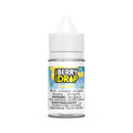Berry Drop Salt Banana 30mL e-liquid bottle with white cap and clear label featuring blue and yellow logo.