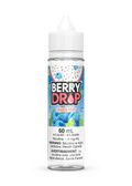 Berry Drop Dragon Fruit 60mL e-liquid bottle with blue raspberries and dragon fruit design.