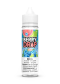 Berry Drop Guava 60mL e-liquid bottle with blue raspberries and watermelon design.