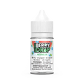 Berry Drop Ice Salt Watermelon 30mL e-liquid bottle with white cap, clear label, and fruit graphics.