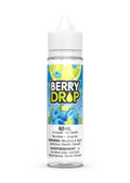 Berry Drop Lime 60mL e-liquid bottle with a white cap, featuring a vibrant label with lime and blue raspberry graphics.