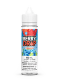 Berry Drop Strawberry 60mL e-liquid bottle with colorful fruit label and white cap.