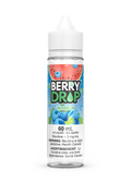 Berry Drop Watermelon 60mL e-liquid bottle with a vibrant watermelon and blueberry design.