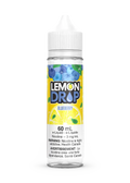 60mL Lemon Drop Blueberry e-liquid bottle with white cap, clear body, and yellow/blue label.