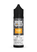 Brew House Macchiato 60mL e-liquid bottle with coffee bean design and orange label.