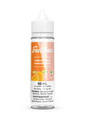 Fruitbae Mango Peach 60mL e-liquid bottle with white cap and label featuring mango and peach illustrations.
