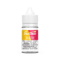 Fruitbae Salt Mango Lychee 30mL e-liquid bottle with white cap and yellow-pink label.