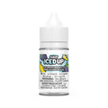 Clear 30mL Iced Up Salt e-liquid bottle with a white cap, featuring a Blackberry Banana Ice label.