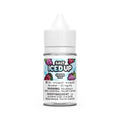 Iced Up Salt Grape Ice 30mL e-liquid bottle with purple grapes and icy blue background.