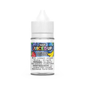 Juiced Up Salt Berry Banana 30mL e-liquid bottle with white cap and colorful fruit label.