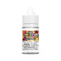Juiced Up Salt Tropical Punch 30mL e-liquid bottle with white cap and colorful fruit label.