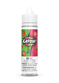 Kapow Belts e-liquid bottle, 60mL, with a vibrant pink and green strawberry candy label.