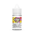 Clear 30mL Kapow Salt Squares e-liquid bottle with a white cap and a colorful pop-art label.