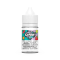 Kapow Salt Squish 30mL e-liquid bottle with colorful sour gummy fruit label and white cap.