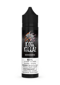 Black 60mL Koil Killaz Roundhouse e-liquid bottle with a claw mark logo and white label.