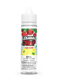 Lemon Drop Ice Black Cherry 60mL e-liquid bottle with white cap, black cherry and lemon slice graphics.