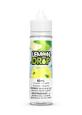 Lemon Drop Ice Green Apple 60mL e-liquid bottle with green apple graphics and white cap.