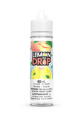 Lemon Drop Ice Peach 60mL e-liquid bottle with peach and lemon slice graphics.