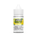 Clear 30mL Lemon Drop Salt Nic E-Liquid bottle with white cap and yellow "Lemon Drop Lemon Lime" label.