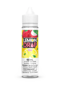 Lemon Drop Lychee 60mL e-liquid bottle with white cap, featuring lychee and lemon graphics.