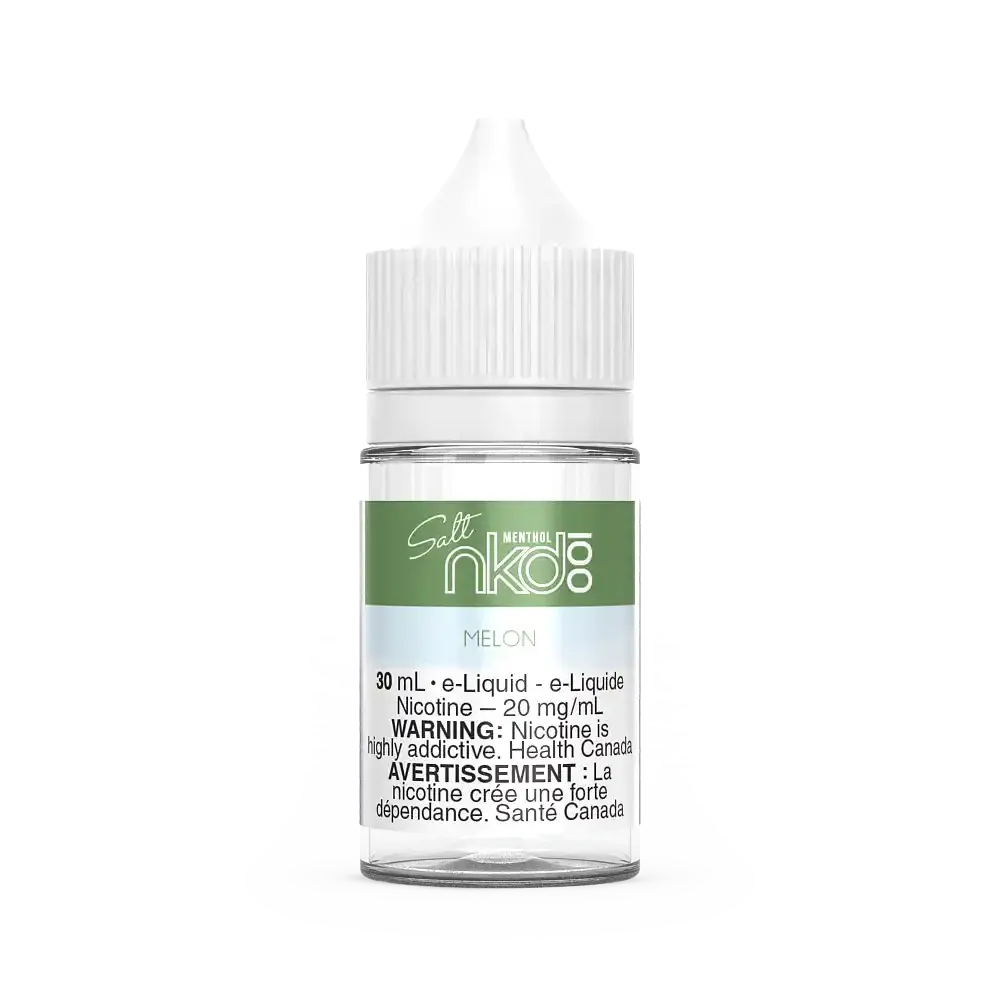 Naked 100 Salt Melon (Polar Freeze) 30mL e-liquid bottle with white cap and green label.