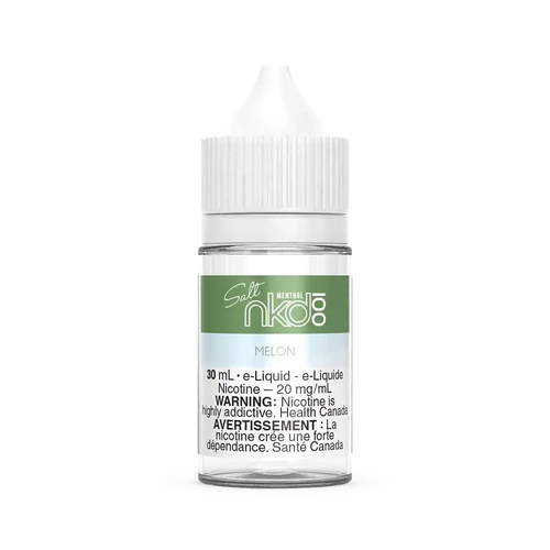 Naked 100 Salt Melon (Polar Freeze) 30mL e-liquid bottle with white cap and green label.