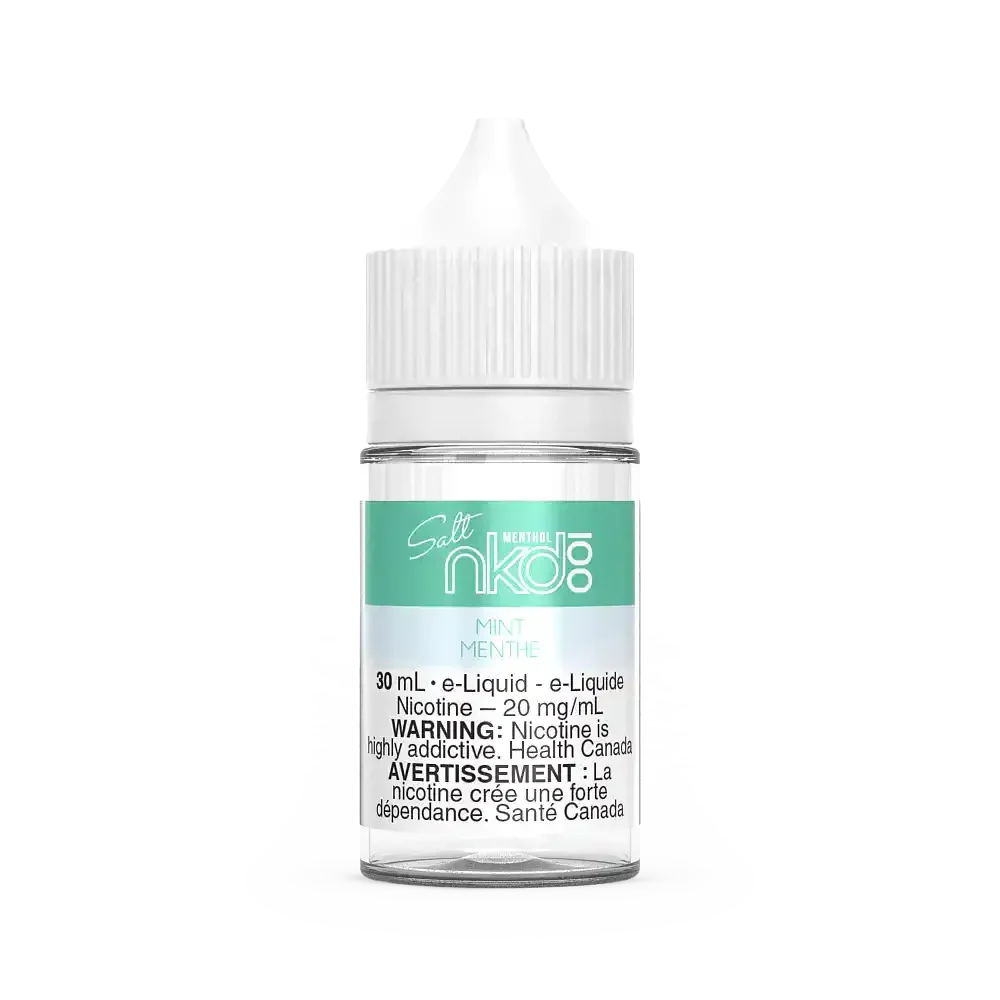 Naked 100 Salt Mint (Arctic Air) 30mL e-liquid bottle with white cap and clear label.