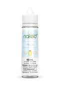 Naked 100 Melon 60mL e-liquid bottle with a white cap, featuring melon and pineapple graphics.