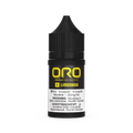 Black 30mL Oro Salt Limonada e-liquid bottle with yellow and white label, 20mg/mL nicotine.