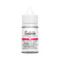 Suavae Salt Pomegranate 30mL e-liquid bottle with white cap and pink label.