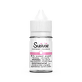 Suavae Salt Raspberry 30mL e-liquid bottle with white cap and pink raspberry graphic.