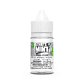 Pure Ice by Thats Mint Salt 30mL e-liquid bottle with white cap and label featuring green mint leaves.