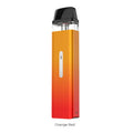 Vaporesso XROS Mini Pod Kit in orange-red with textured grip, black mouthpiece, and clear pod.