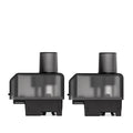 Two dark, translucent Voopoo Navi replacement pods with black bases and integrated mouthpieces.
