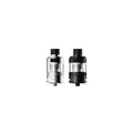 Two Voopoo TPP-X Replacement Tanks, one silver and one black, with clear glass sections.