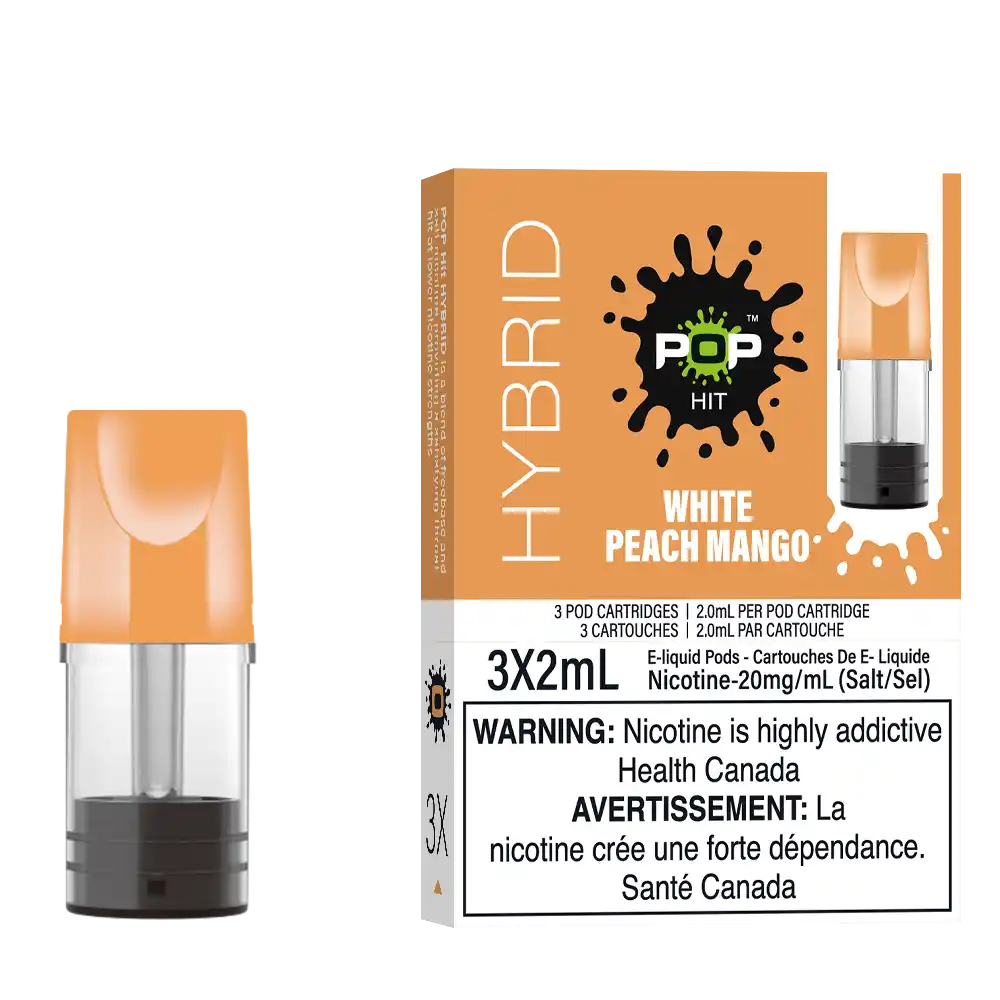 White Peach Mango Stlth Pods by Pop Hybrid