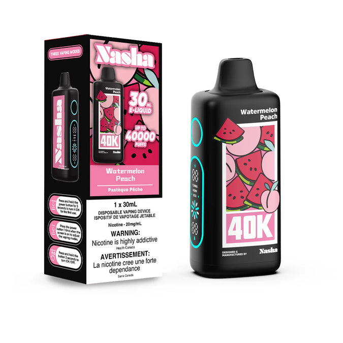 Watermelon Peach Nasha - Disposable 40K