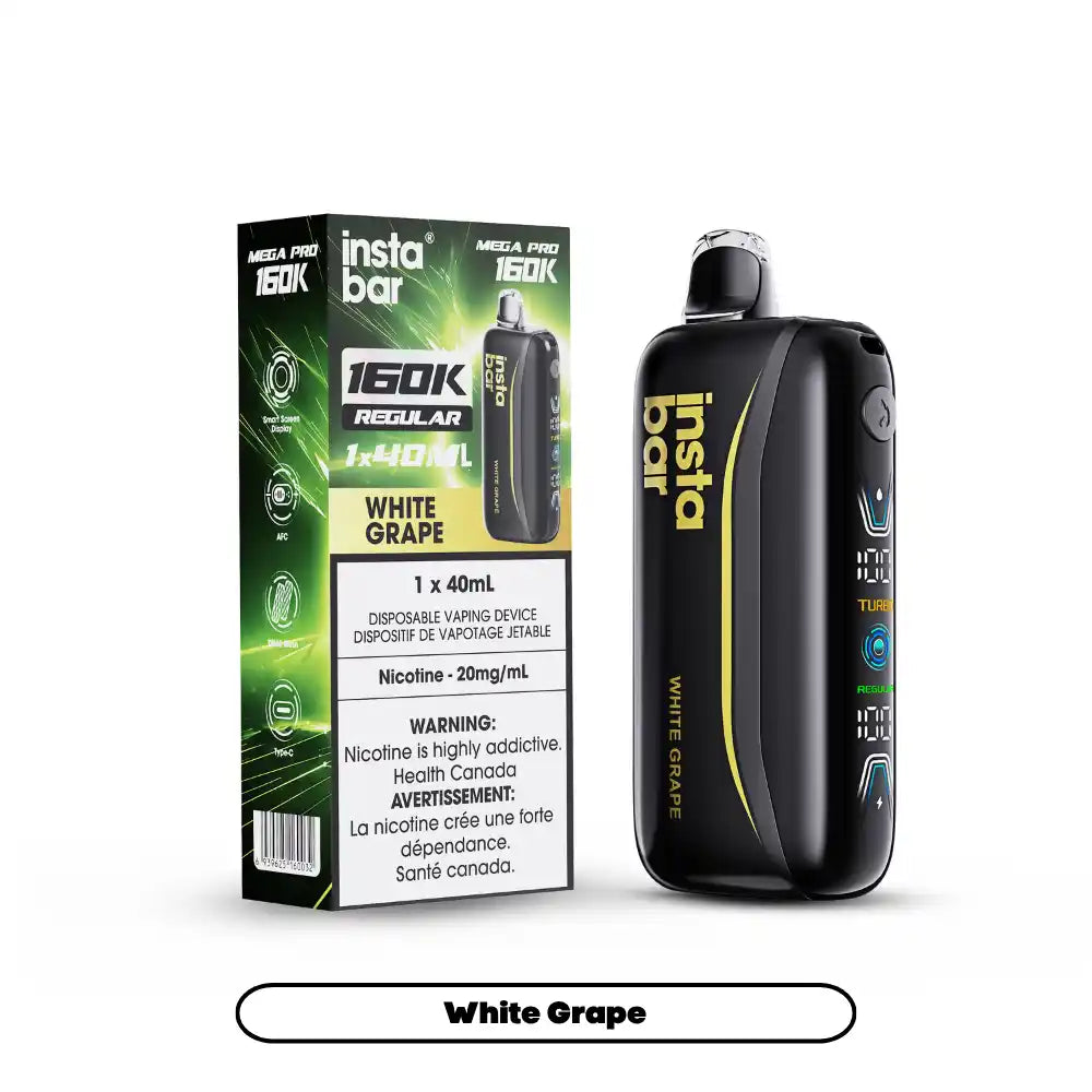 White Grape Insta Bar Mega Pro 160K - Disposable Vape