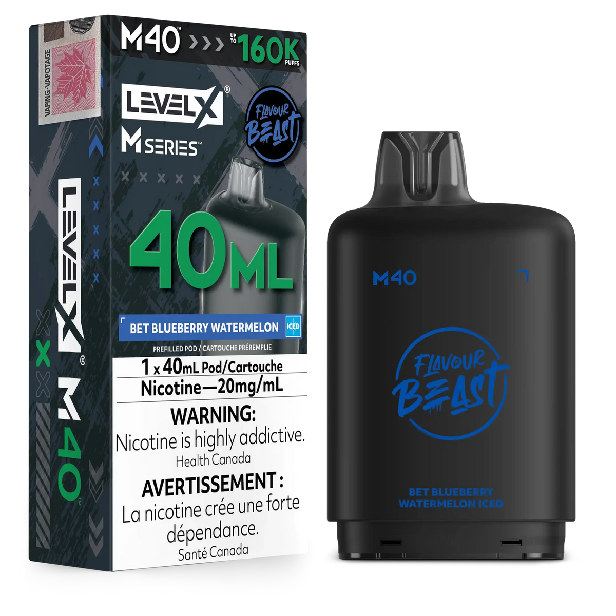 Bet Blueberry Watermelon Iced Level X M Series Pod 40mL 160K Pod
