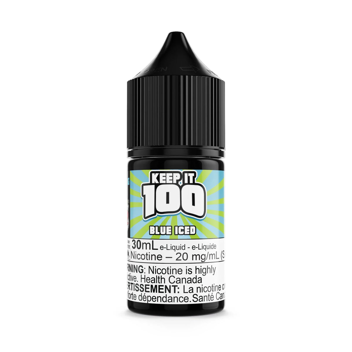 Blue Iced by Keep It 100 Salt 30mL e-liquid bottle