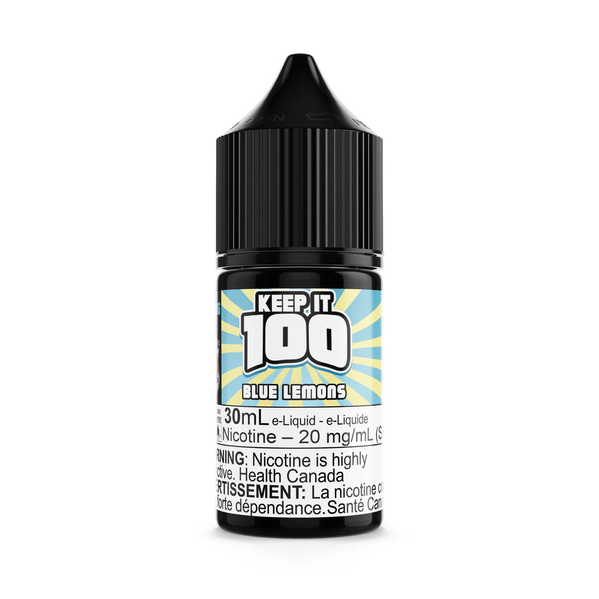 Blue Lemons by Keep It 100 Salt 30mL e-liquid bottle