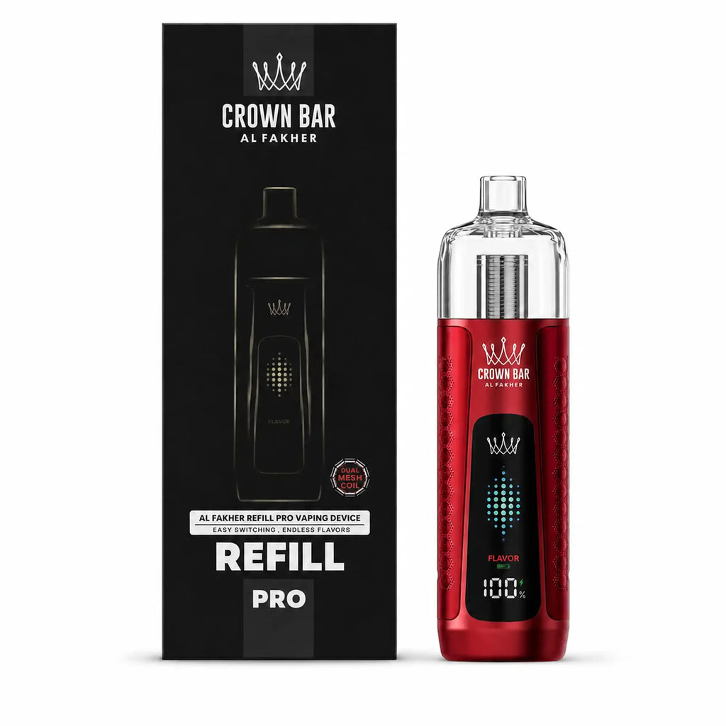 AL FAKHER Crown Bar - AF Refill Pro Device Kit 20mL in Crimson Red.