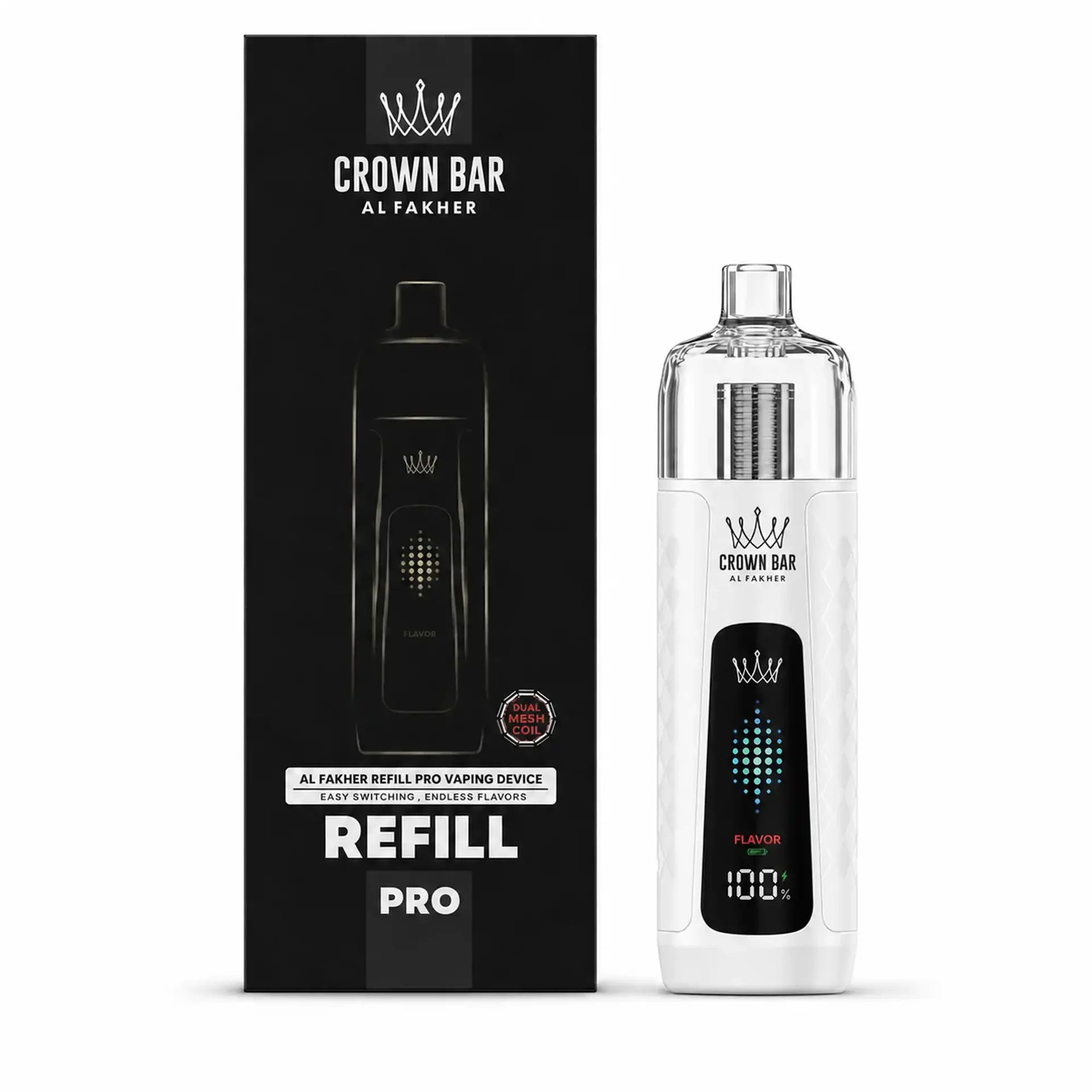 AL FAKHER Crown Bar - AF Refill Pro Device Kit 20mL in Pure White.