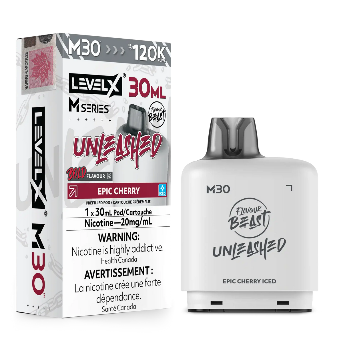 Epic Cherry Iced Level X M Series Pod 30mL 120K Pod