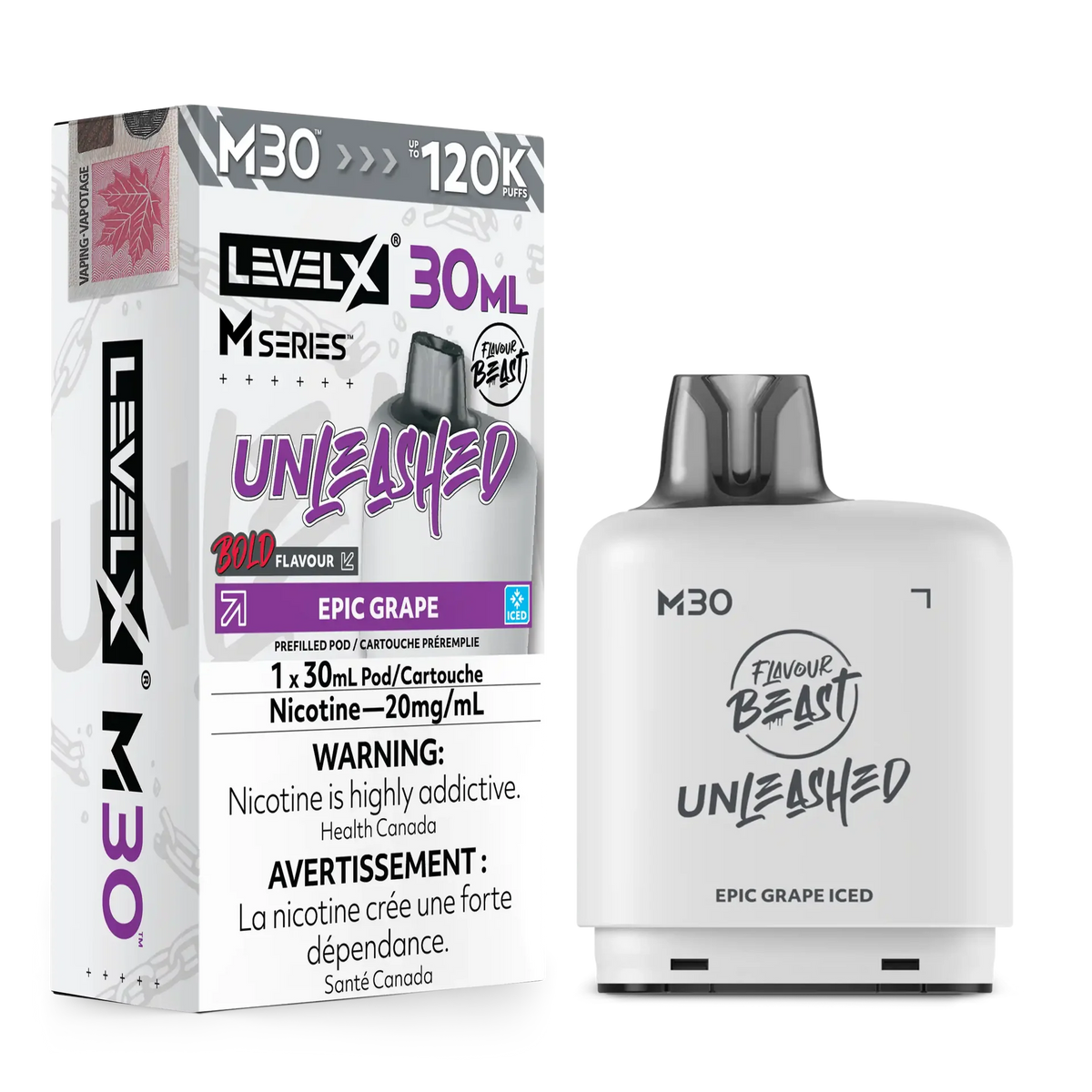 Epic Grape Iced Level X M Series Pod 30mL 120K Pod