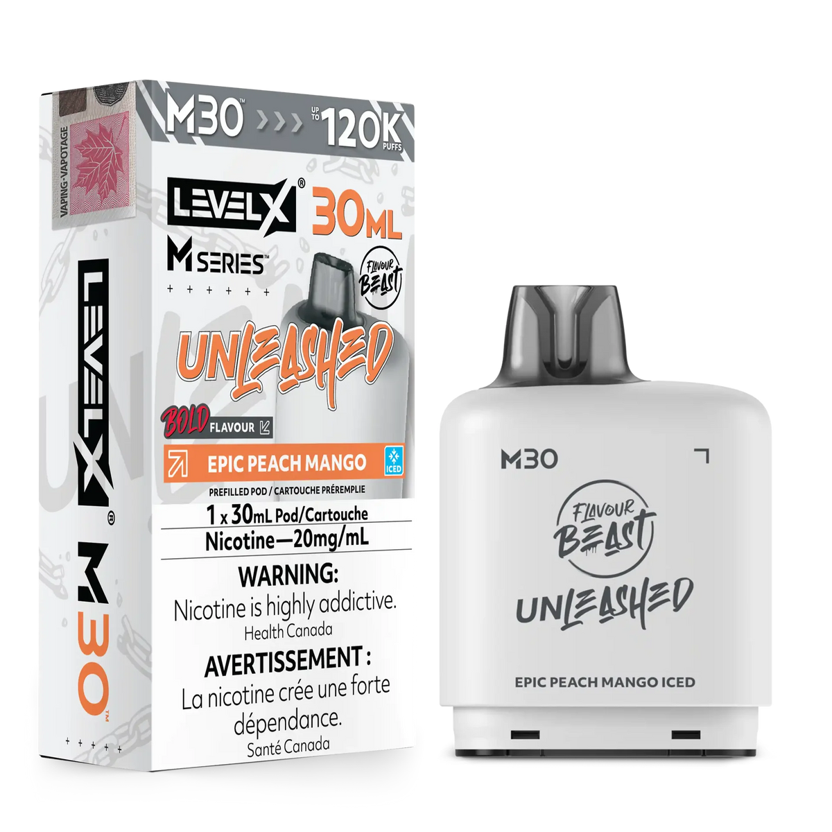 Epic Peach Mango Iced Level X M Series Pod 30mL 120K Pod